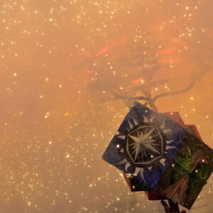 Correfoc de la Festa Major de Sitges, chispas de fuego en la noche