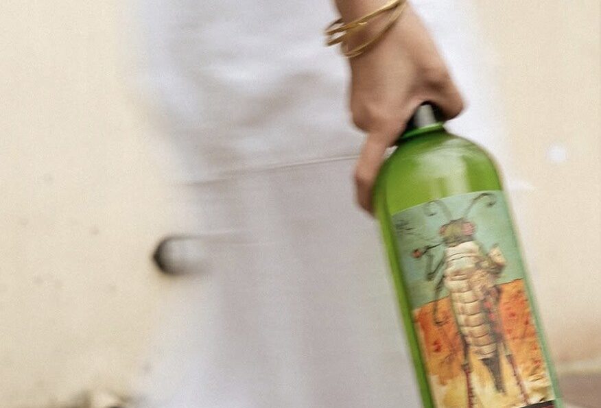 Una botella de vino natural de Clos Lentiscus de Sant Pere de Ribes